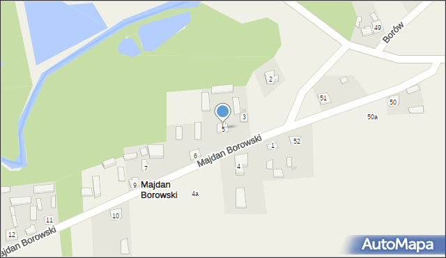 Majdan Borowski, Majdan Borowski, 5, mapa Majdan Borowski