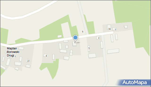 Majdan Borowski Drugi, Majdan Borowski Drugi, 7A, mapa Majdan Borowski Drugi