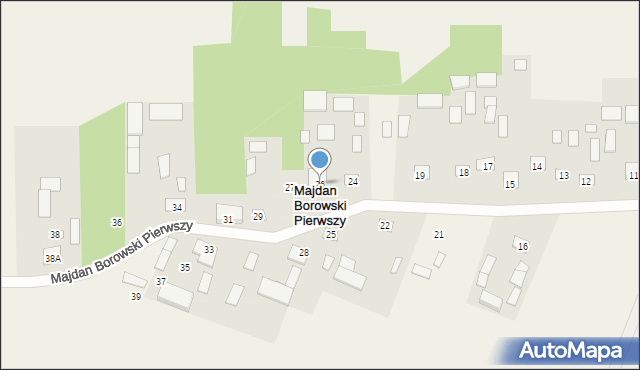 Majdan Borowski Pierwszy, Majdan Borowski Pierwszy, 26, mapa Majdan Borowski Pierwszy
