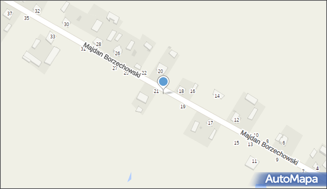Majdan Borzechowski, Majdan Borzechowski, 21A, mapa Majdan Borzechowski