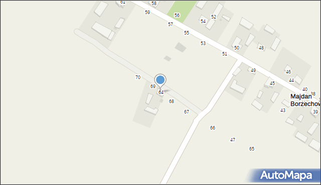 Majdan Borzechowski, Majdan Borzechowski, 64, mapa Majdan Borzechowski