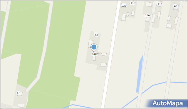 Majdan Golczański, Majdan Golczański, 14A, mapa Majdan Golczański
