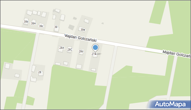 Majdan Golczański, Majdan Golczański, 28B, mapa Majdan Golczański