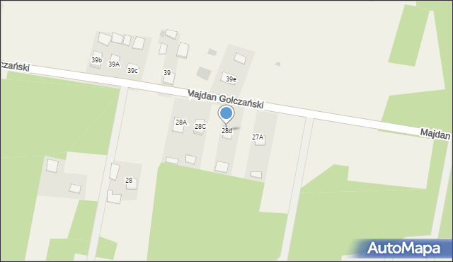 Majdan Golczański, Majdan Golczański, 28d, mapa Majdan Golczański