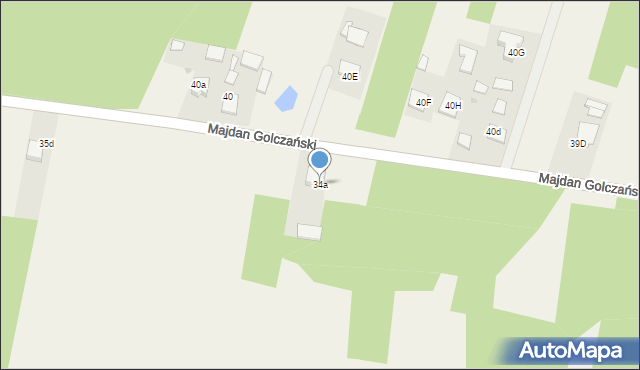 Majdan Golczański, Majdan Golczański, 34a, mapa Majdan Golczański