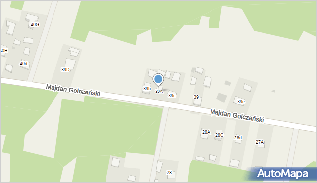 Majdan Golczański, Majdan Golczański, 39A, mapa Majdan Golczański