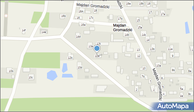 Majdan Gromadzki, Majdan Gromadzki, 12a, mapa Majdan Gromadzki