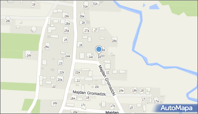 Majdan Gromadzki, Majdan Gromadzki, 24, mapa Majdan Gromadzki