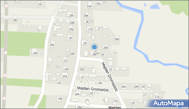 Majdan Gromadzki, Majdan Gromadzki, 24c, mapa Majdan Gromadzki