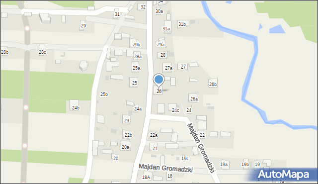 Majdan Gromadzki, Majdan Gromadzki, 26, mapa Majdan Gromadzki