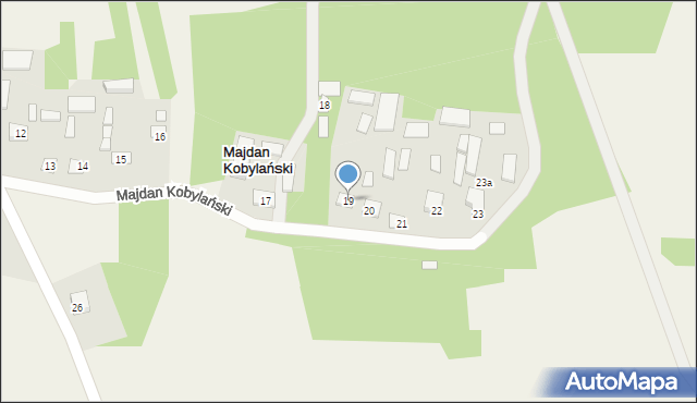 Majdan Kobylański, Majdan Kobylański, 19, mapa Majdan Kobylański