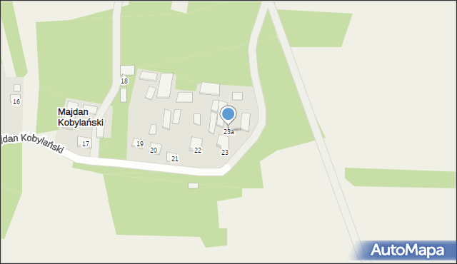 Majdan Kobylański, Majdan Kobylański, 23a, mapa Majdan Kobylański