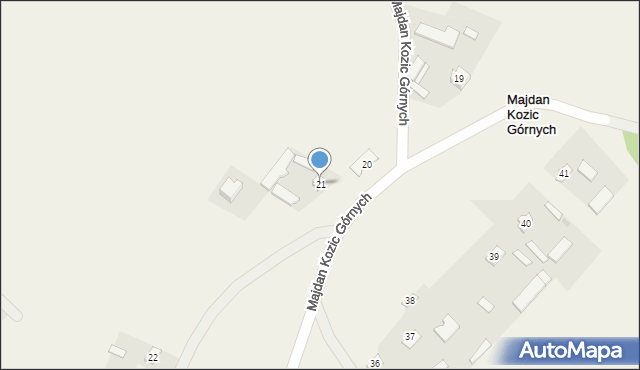 Majdan Kozic Górnych, Majdan Kozic Górnych, 21, mapa Majdan Kozic Górnych