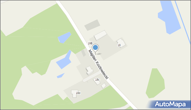 Majdan Kozłowiecki, Majdan Kozłowiecki, 19c, mapa Majdan Kozłowiecki