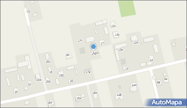 Majdan Krasieniński, Majdan Krasieniński, 17D, mapa Majdan Krasieniński
