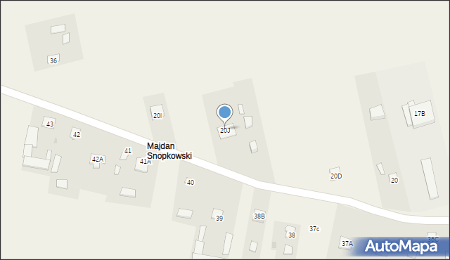 Majdan Krasieniński, Majdan Krasieniński, 20J, mapa Majdan Krasieniński