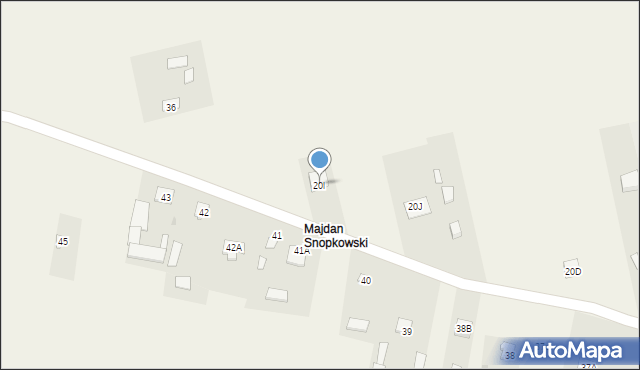 Majdan Krasieniński, Majdan Krasieniński, 20l, mapa Majdan Krasieniński