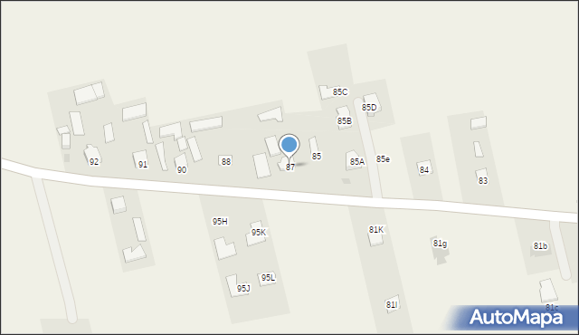 Majdan Krasieniński, Majdan Krasieniński, 87, mapa Majdan Krasieniński