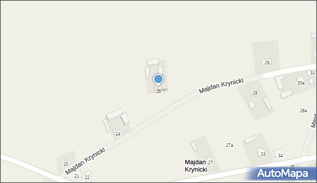 Majdan Krynicki, Majdan Krynicki, 26, mapa Majdan Krynicki