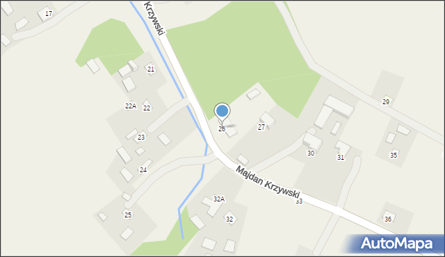 Majdan Krzywski, Majdan Krzywski, 26, mapa Majdan Krzywski