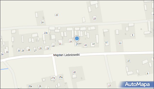 Majdan Leśniowski, Majdan Leśniowski, 17, mapa Majdan Leśniowski