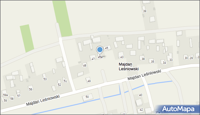 Majdan Leśniowski, Majdan Leśniowski, 45a, mapa Majdan Leśniowski