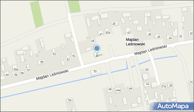 Majdan Leśniowski, Majdan Leśniowski, 49, mapa Majdan Leśniowski