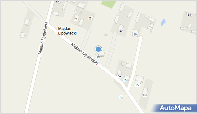 Majdan Lipowiecki, Majdan Lipowiecki, 19, mapa Majdan Lipowiecki