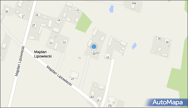 Majdan Lipowiecki, Majdan Lipowiecki, 20, mapa Majdan Lipowiecki