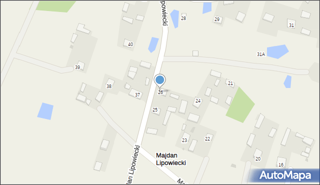 Majdan Lipowiecki, Majdan Lipowiecki, 26, mapa Majdan Lipowiecki