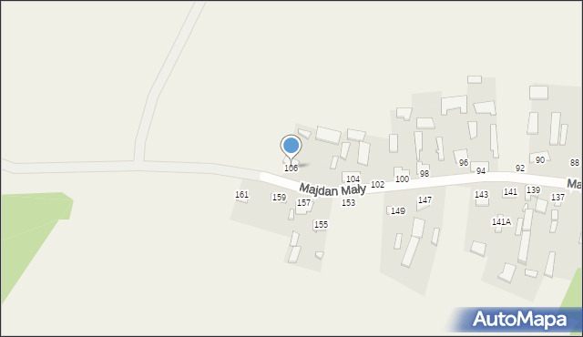 Majdan Mały, Majdan Mały, 106, mapa Majdan Mały