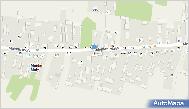 Majdan Mały, Majdan Mały, 111, mapa Majdan Mały