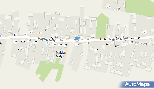 Majdan Mały, Majdan Mały, 123, mapa Majdan Mały