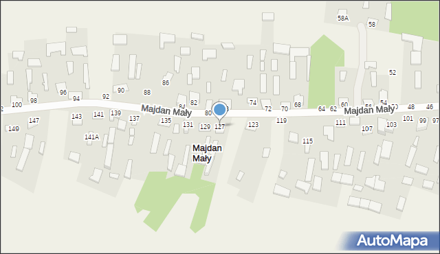 Majdan Mały, Majdan Mały, 127, mapa Majdan Mały