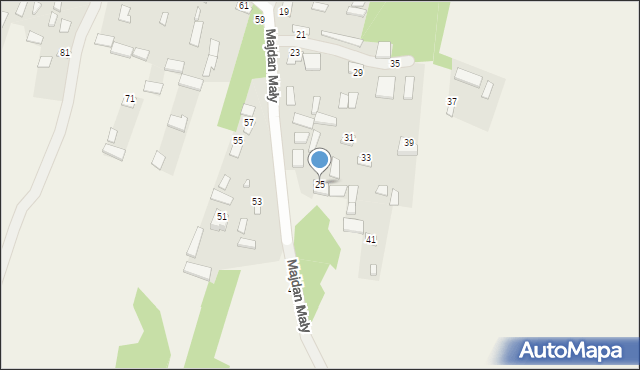 Majdan Mały, Majdan Mały, 25, mapa Majdan Mały