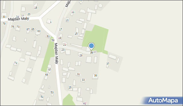 Majdan Mały, Majdan Mały, 35, mapa Majdan Mały