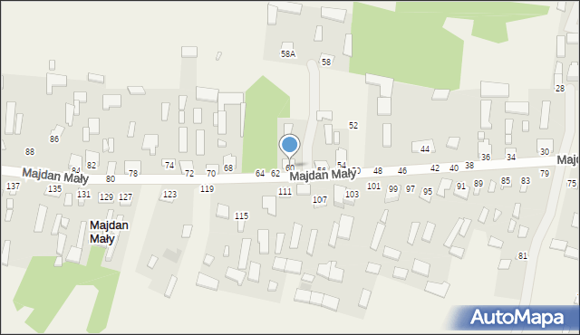 Majdan Mały, Majdan Mały, 60, mapa Majdan Mały