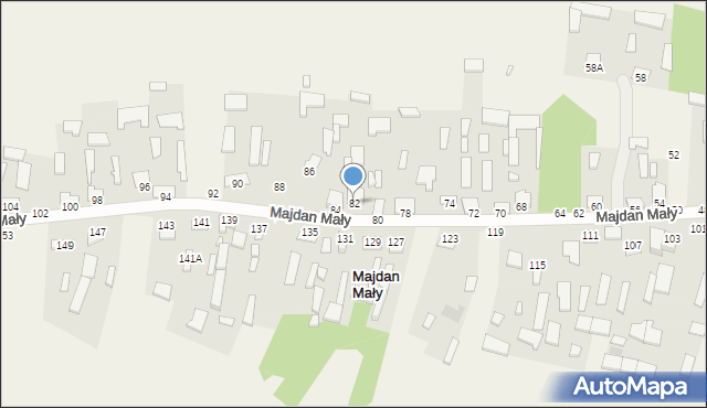 Majdan Mały, Majdan Mały, 82, mapa Majdan Mały