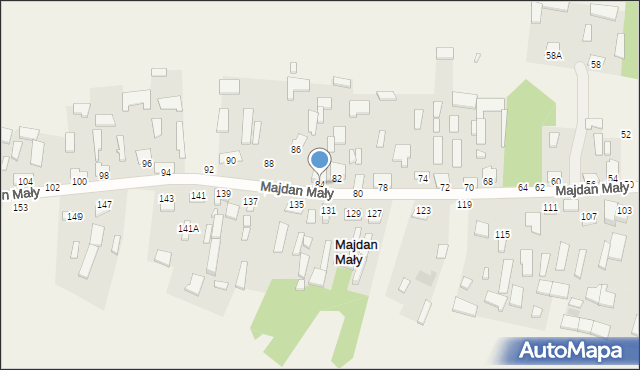 Majdan Mały, Majdan Mały, 84, mapa Majdan Mały