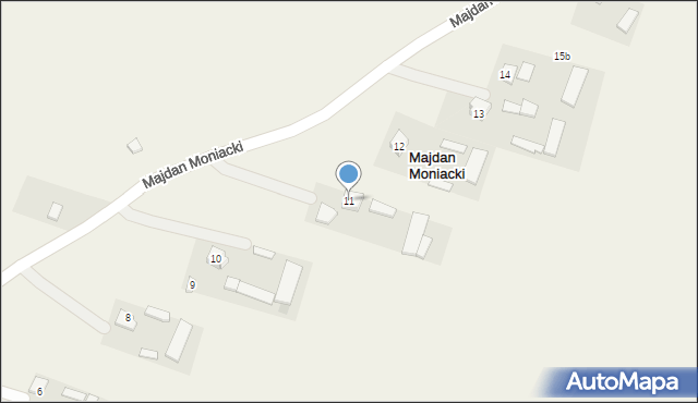 Majdan Moniacki, Majdan Moniacki, 11, mapa Majdan Moniacki