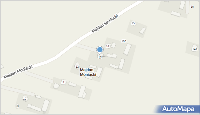 Majdan Moniacki, Majdan Moniacki, 13, mapa Majdan Moniacki