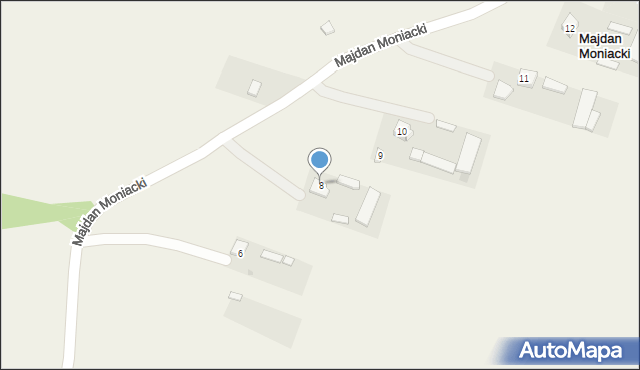 Majdan Moniacki, Majdan Moniacki, 8, mapa Majdan Moniacki