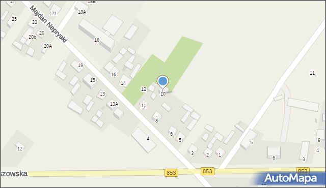 Majdan Nepryski, Majdan Nepryski, 10, mapa Majdan Nepryski