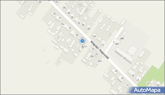 Majdan Nepryski, Majdan Nepryski, 25, mapa Majdan Nepryski