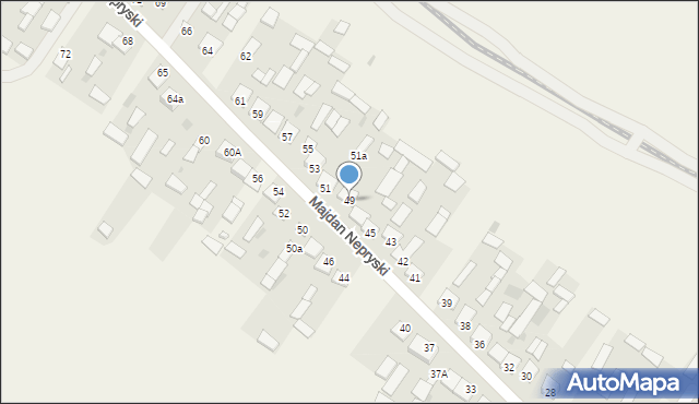 Majdan Nepryski, Majdan Nepryski, 49, mapa Majdan Nepryski