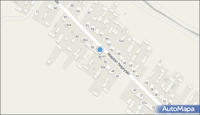 Majdan Nepryski, Majdan Nepryski, 52, mapa Majdan Nepryski
