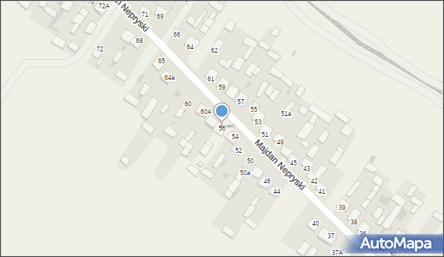 Majdan Nepryski, Majdan Nepryski, 56, mapa Majdan Nepryski
