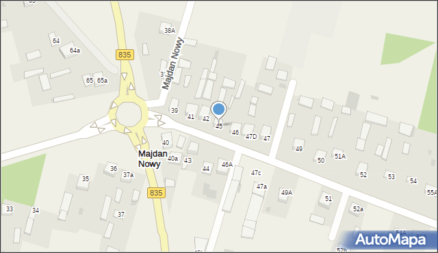 Majdan Nowy, Majdan Nowy, 45, mapa Majdan Nowy