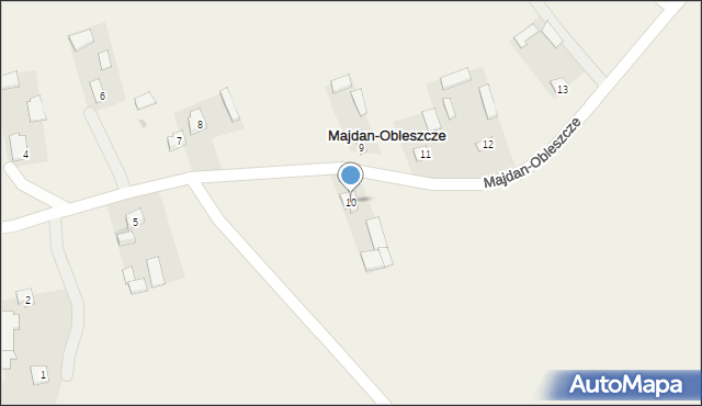Majdan-Obleszcze, Majdan-Obleszcze, 10, mapa Majdan-Obleszcze