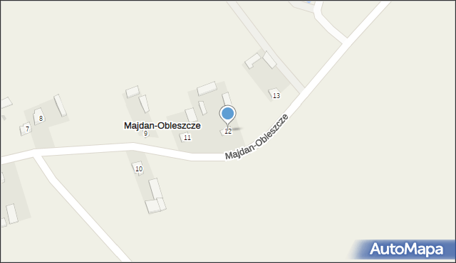 Majdan-Obleszcze, Majdan-Obleszcze, 12, mapa Majdan-Obleszcze